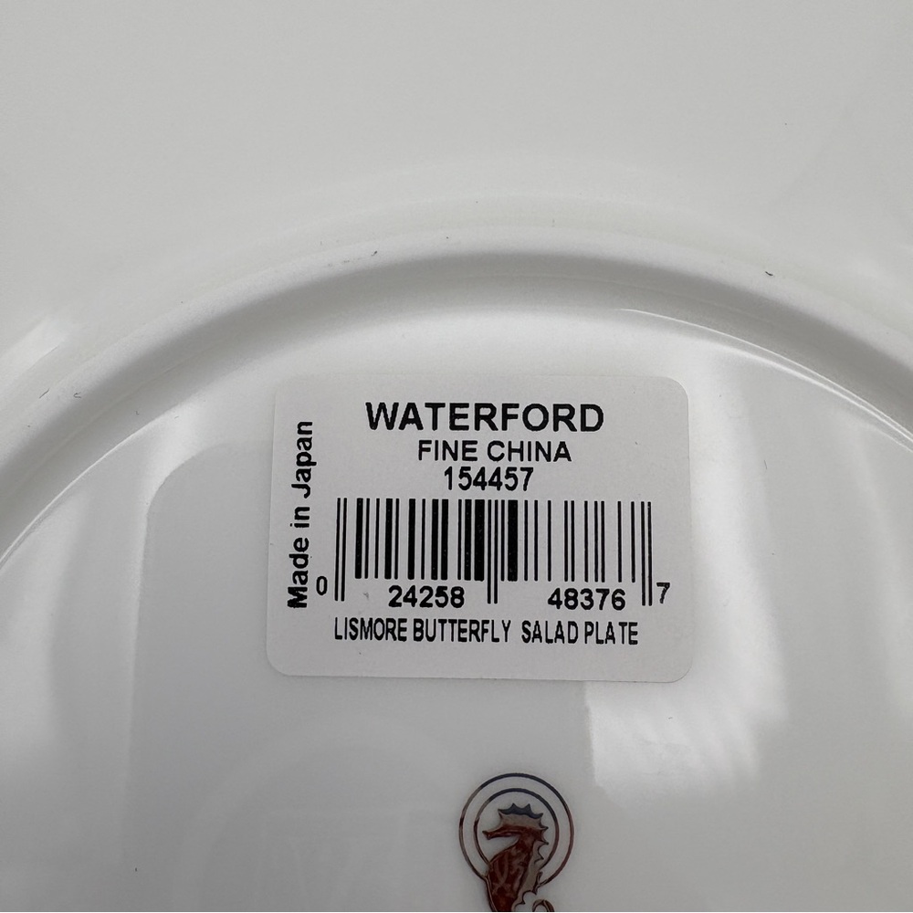 WATERFORD LISMORE BUTTERFLY Salad Plate Bone China - Picture 8 of 9